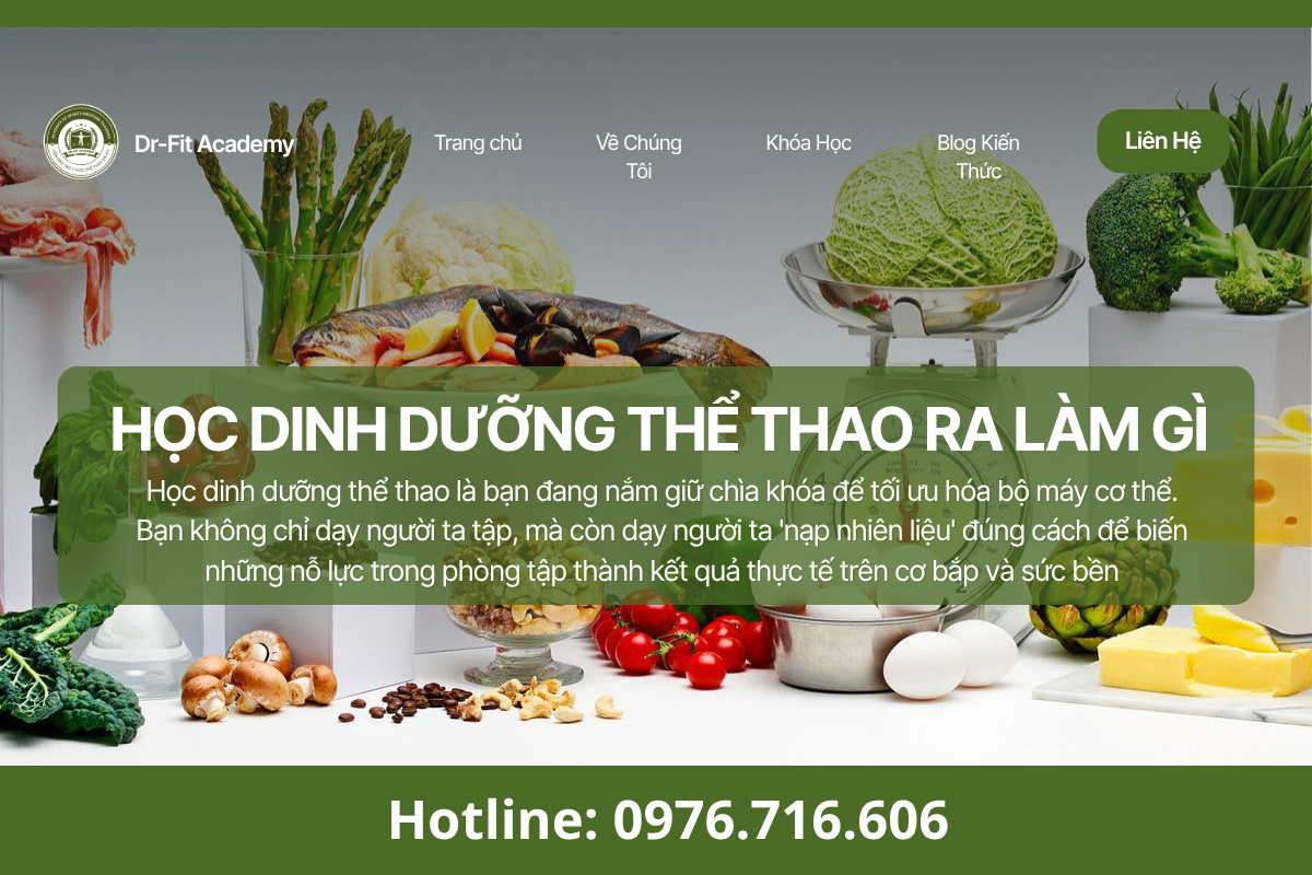 Học dinh dưỡng thể thao ra làm gì